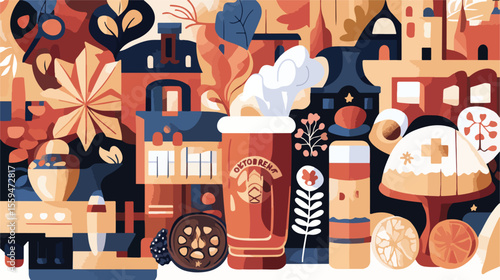 Oktoberfest Vector Banner Illustration for Festive Event Marketing
