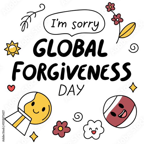 GLOBAL FORGIVENESS DAY vector illustration
