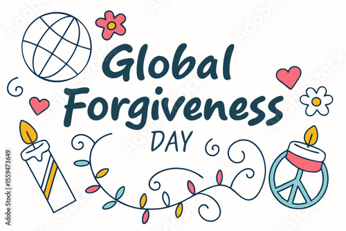 GLOBAL FORGIVENESS DAY vector illustration