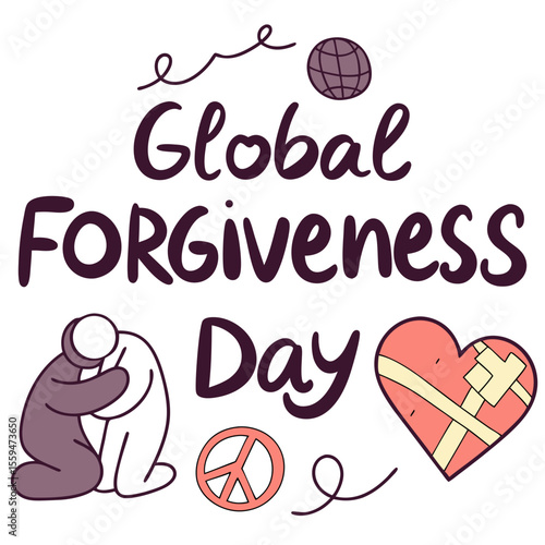 GLOBAL FORGIVENESS DAY vector illustration