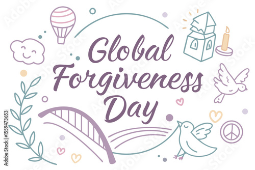 GLOBAL FORGIVENESS DAY vector illustration