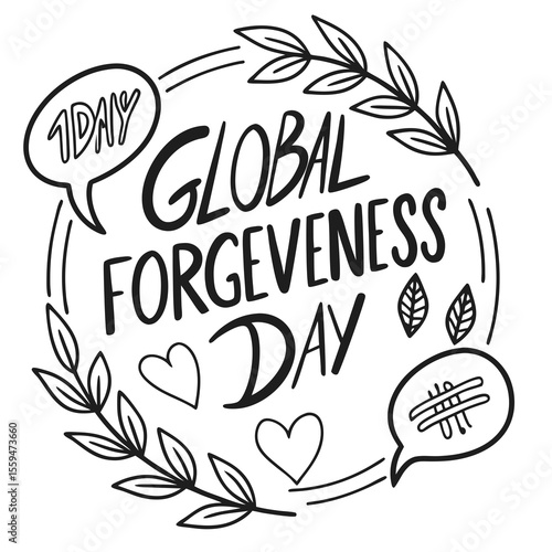 GLOBAL FORGIVENESS DAY vector illustration