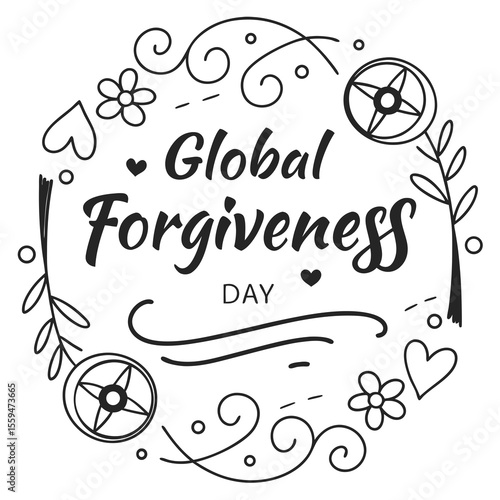 GLOBAL FORGIVENESS DAY vector illustration