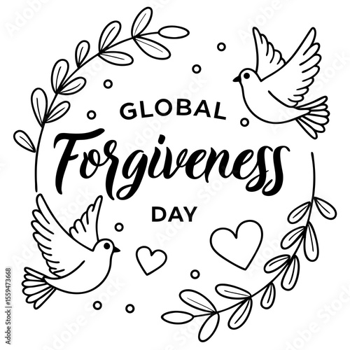 GLOBAL FORGIVENESS DAY vector illustration
