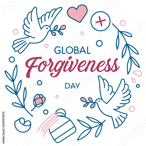 GLOBAL FORGIVENESS DAY vector illustration