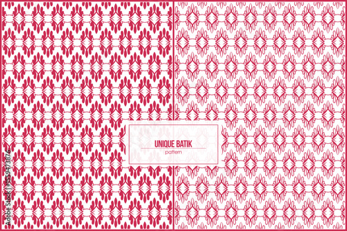 beautiful unique red batik pattern with horizontal style