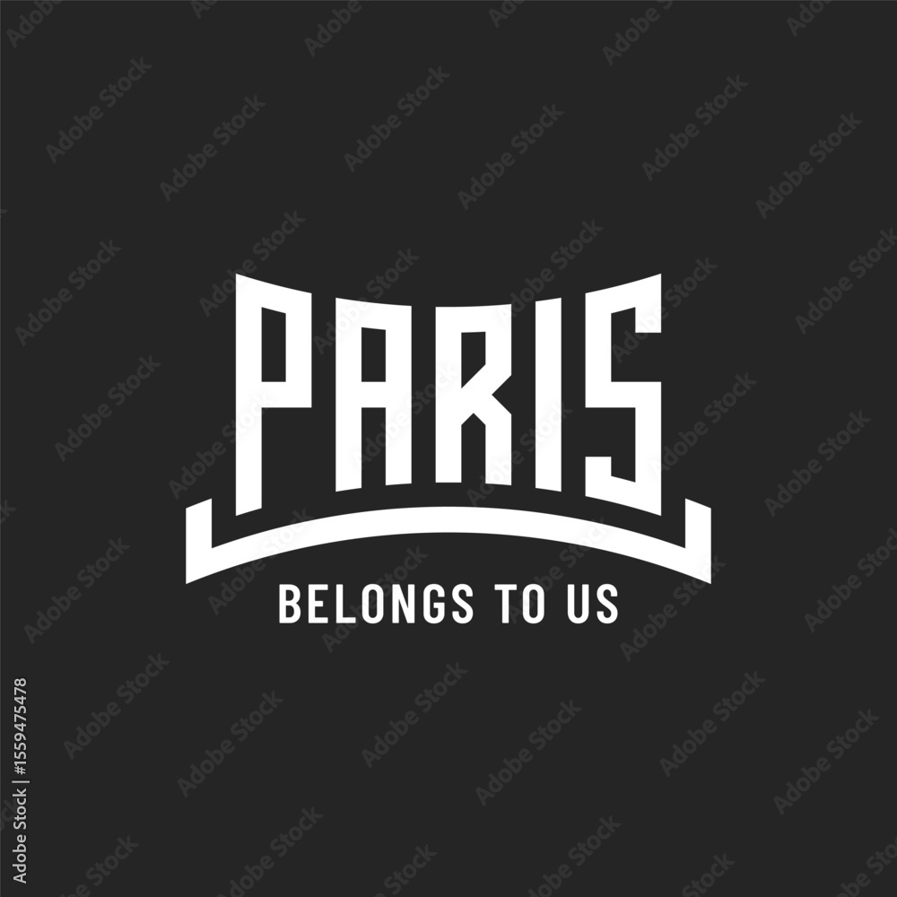 Obraz premium Paris Typography Emblem