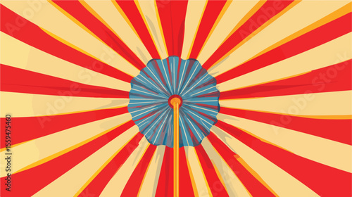 Colorful Striped Beach Umbrella for Summer Fun