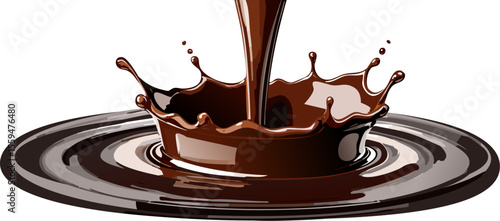 A captivating splash of rich, dark chocolate, showcasing dynamic movement