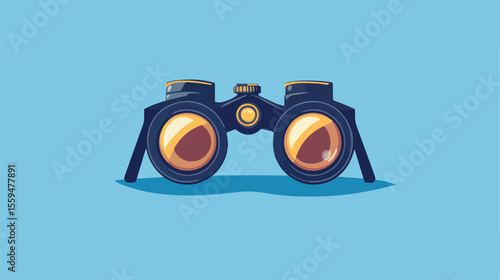 Nautical Binoculars Icon Vector Illustration