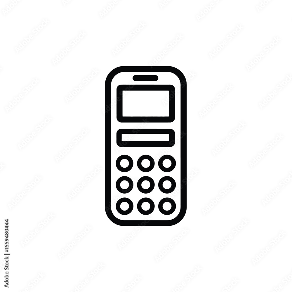 Gray Landline Phone with Colorful Buttons and Handset Isolated on a White Background Gray Landline Phone with Colorful Buttons and Handset Isolated on a White Background