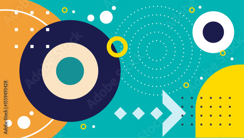 Abstract colorful shapes, modern design suitable for web banners, social media posts, branding materials, and digital backgrounds.