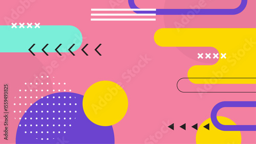 Abstract colorful shapes and lines ideal for branding, backgrounds, web design, and artistic projects looking for a modern touch.