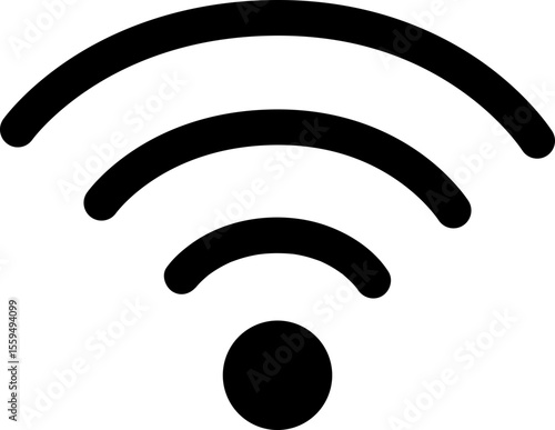 Wi-Fi signal icon in modern flat vector style. Perfect for digital and tech designs, UI elements, or connection symbols.