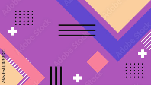 Title Abstract blue purple and pink geometric design. Suitable for backgrounds, marketing materials, websites, and social media graphics. Great for modern and vibrant design projects.