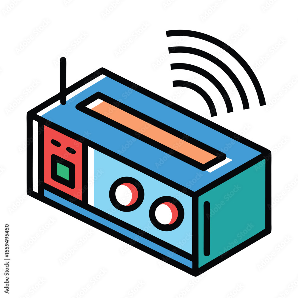 radio vector image on white background radio vector image on white background