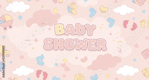 Baby shower invitation background 