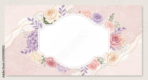 Wallpaper Mural vintage floral frame Torontodigital.ca