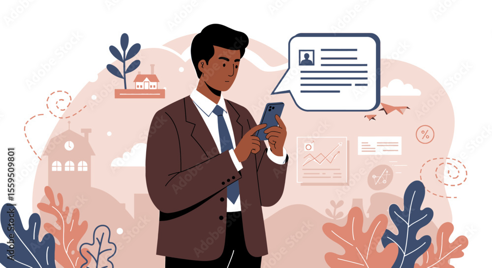 a man in a suit is holding a cell a man in a suit is holding a cell