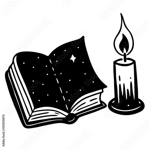 Literary charm meets candlelight—perfect for warm World Book Day messages, vintage artwork, and book-themed branding.