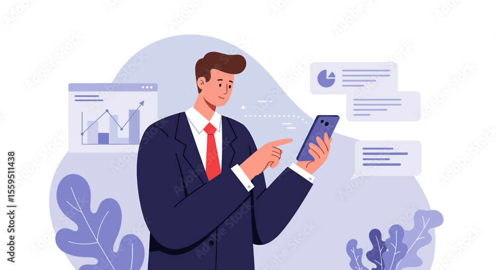 a man in a suit is using a cell a man in a suit is using a cell