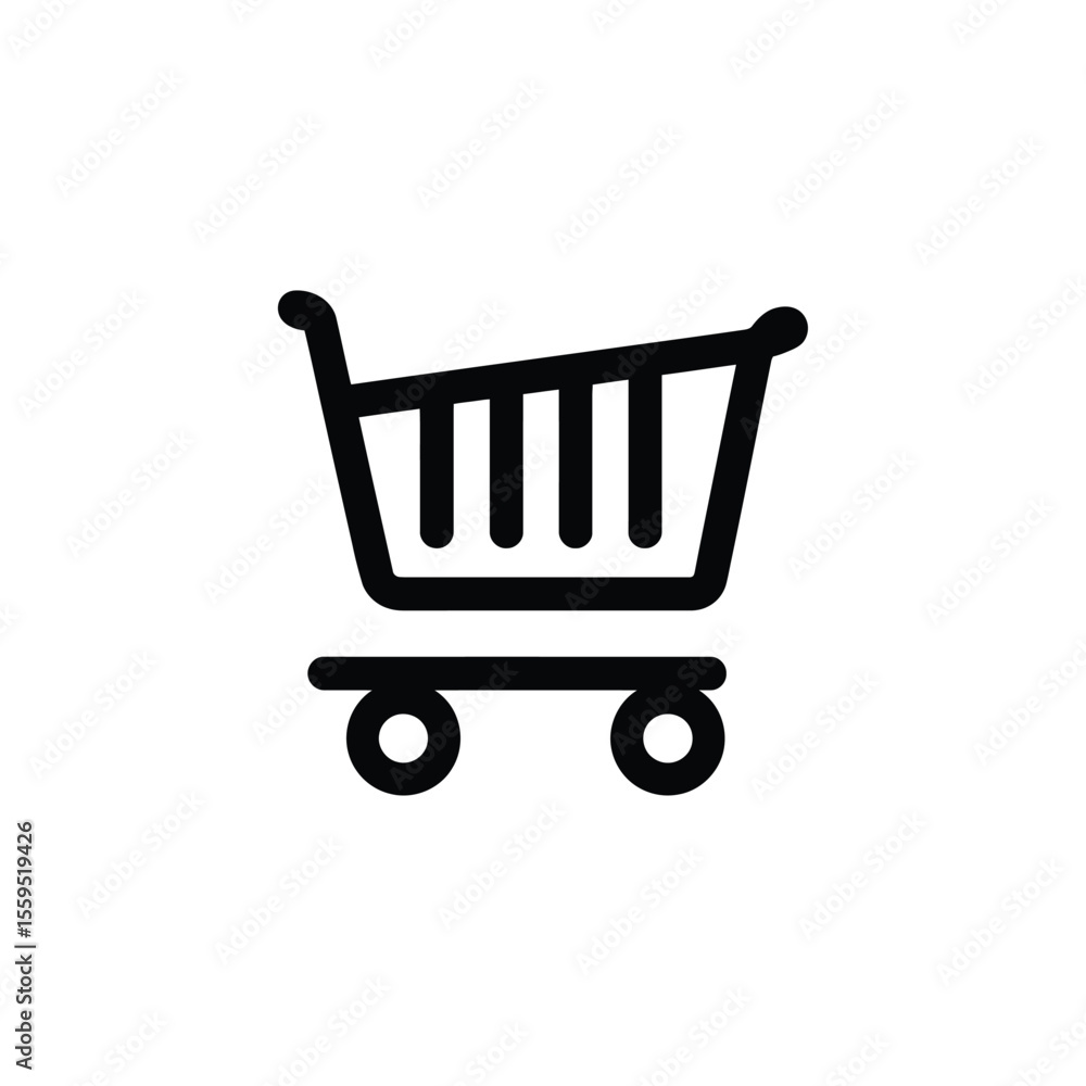 custom made wallpaper toronto digitalBlack Shopping Cart Icon on Transparent Background, Symbol of Market Trolley