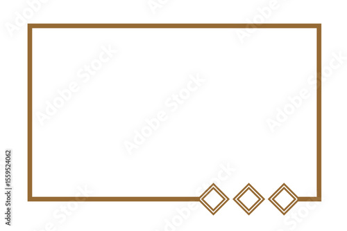 wooden frame with gold frame