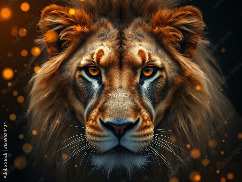 Naklejka premium portrait of a lion