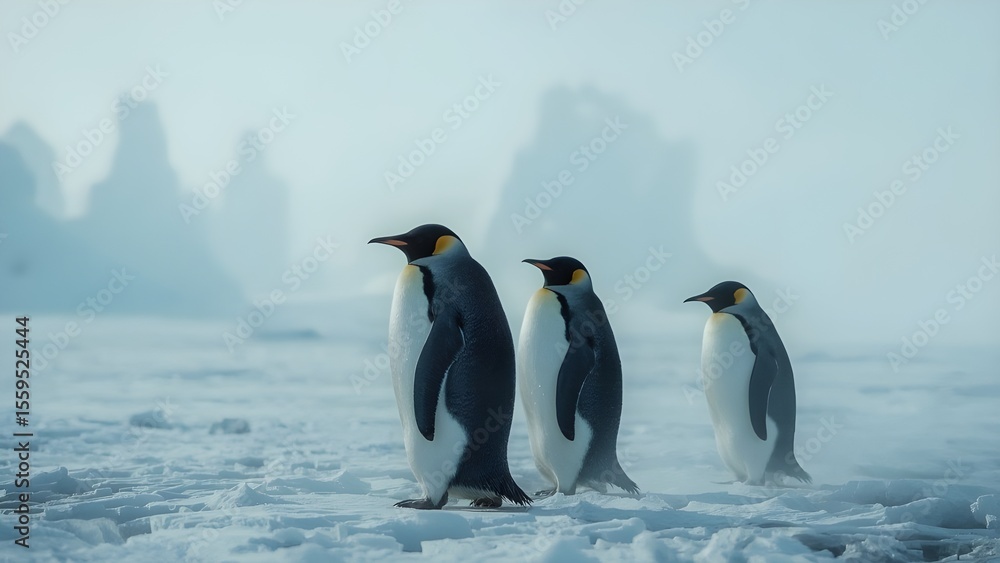 Fototapeta premium emperor penguin in antarctica