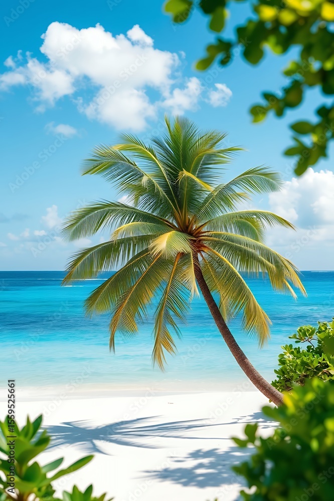 Fototapeta premium palm tree on the beach