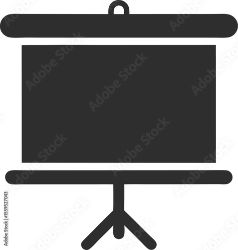 Presentation screen icon black