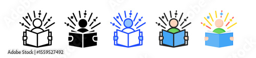 Story Telling Icon Collection With Multiple Styles