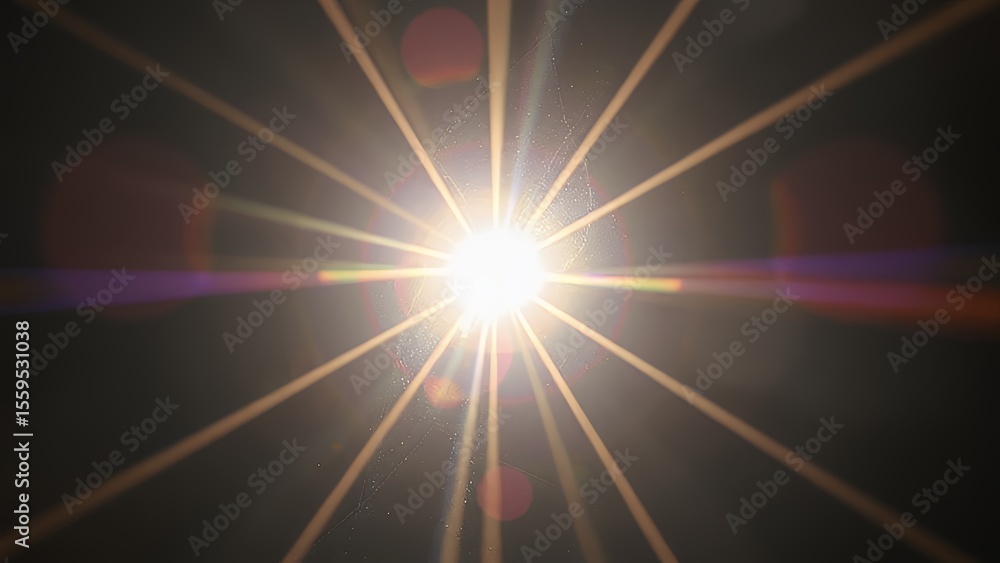 Obraz premium Light fracturing into rainbows through angled glass.