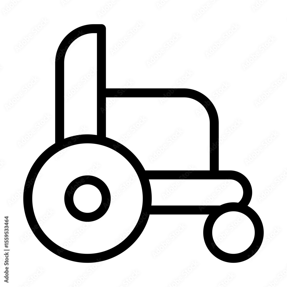 wheelchair line icon wheelchair line icon