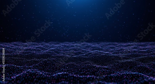 Abstract digital waves of light