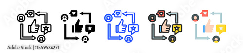 Engagement Icon Collection With Multiple Styles