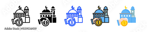 Fundraiser Icon Collection With Multiple Styles