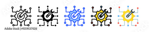 Function Icon Collection With Multiple Styles