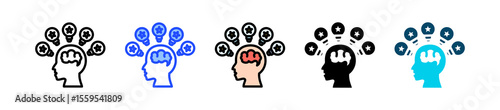 фотографія Cleverness Icon Collection With Multiple Styles