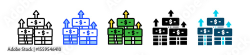 Income Level Icon Collection With Multiple Styles