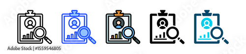 Performance Review Icon Collection With Multiple Styles