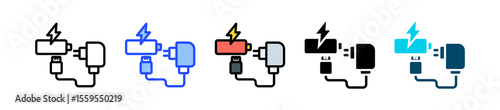 Charger Icon Collection With Multiple Styles