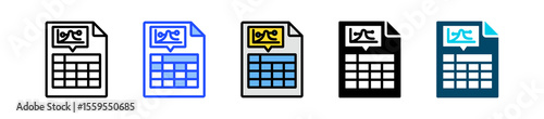 Standard Deviation Icon Collection With Multiple Styles