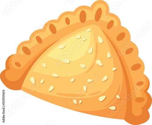 Dumpling traditional eastern food vector illustration