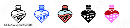 Love Potion Icon Collection With Multiple Styles