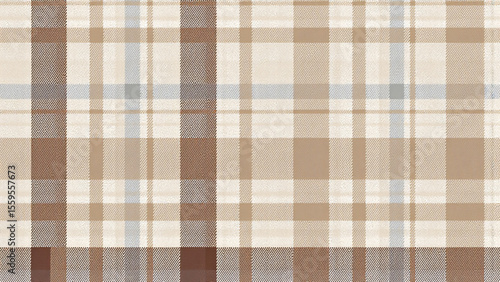 Wallpaper Mural Abstract digital plaid with crisscrossing thick lines and small rectangles. Textured like woven fabric, in warm tones of brown, beige, and white, emphasizing layered pattern. Torontodigital.ca