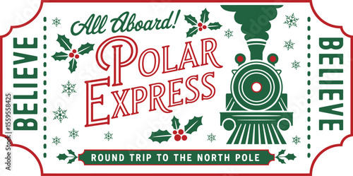 Polar Express Ticket svg, Polar Express png, Christmas sign svg, All Abroad Train Ride svg