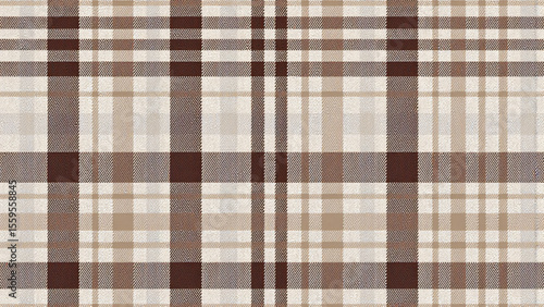 Wallpaper Mural Elegant plaid pattern with bold dark brown lines and smaller light brown and beige fill rectangles. Textured like textile, with a classic and timeless look. No background. Torontodigital.ca