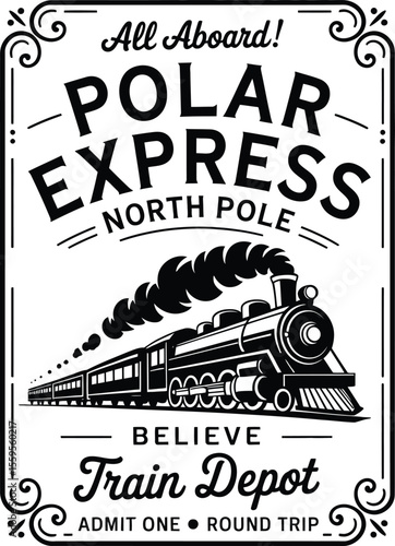 Polar Express Ticket svg, Polar Express png, Christmas sign svg, All Abroad Train Ride svg