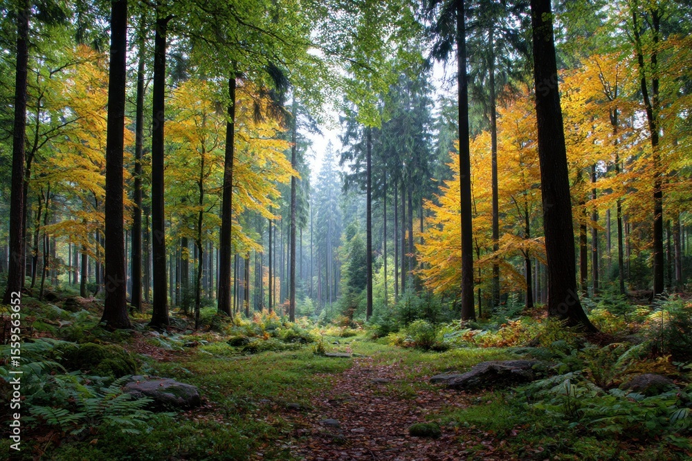 Obraz premium Autumn forest path